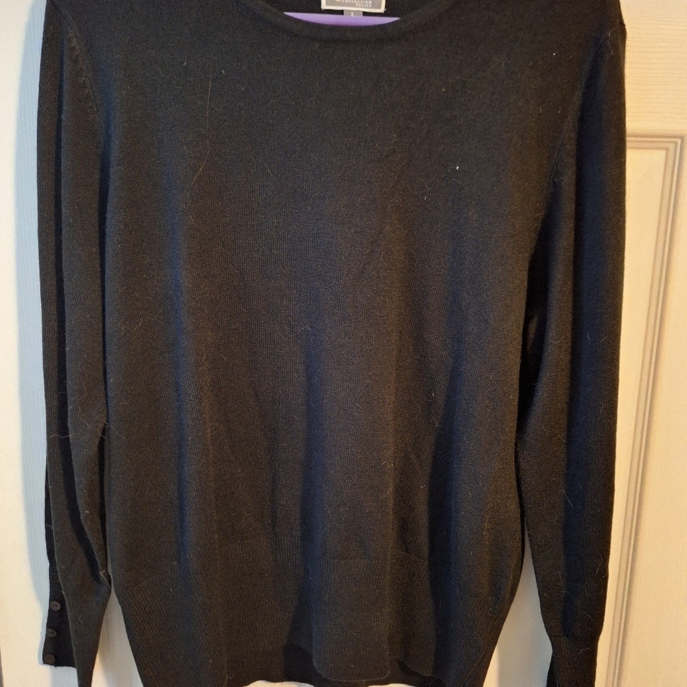 J m collection Petite L black pull over